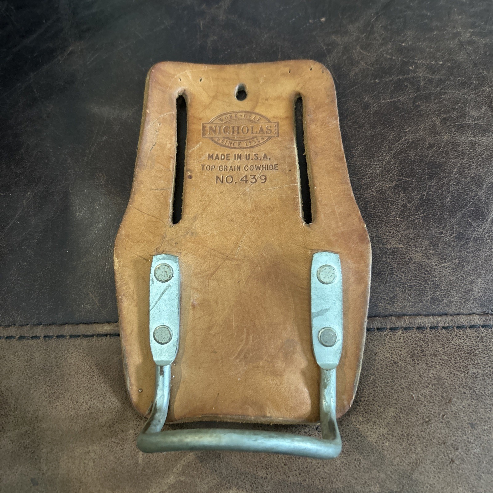 Vintage Hammer Holster Nicholas No. 439 Made In America Top Grain Cowhide Used