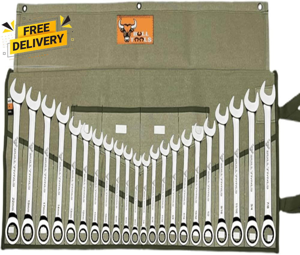 Wrench Roll 26 Pocket Tool Pouch Tool Bag Wrench Organizer Metric SAE