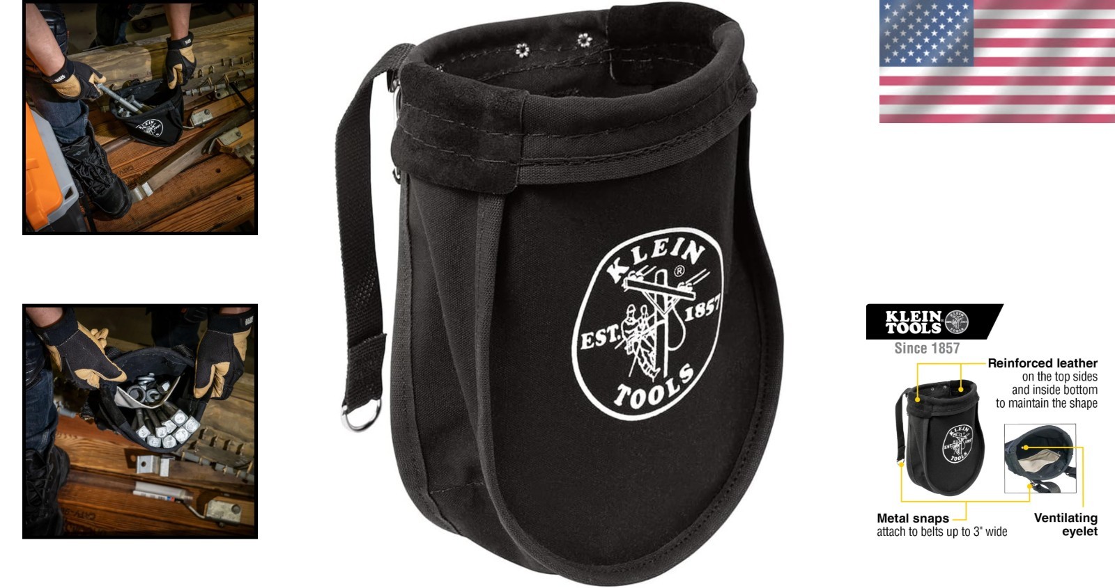 Durable Canvas Tool Pouch for Nuts and Bolts – 9 x 3.5 x 10-Inch Organization