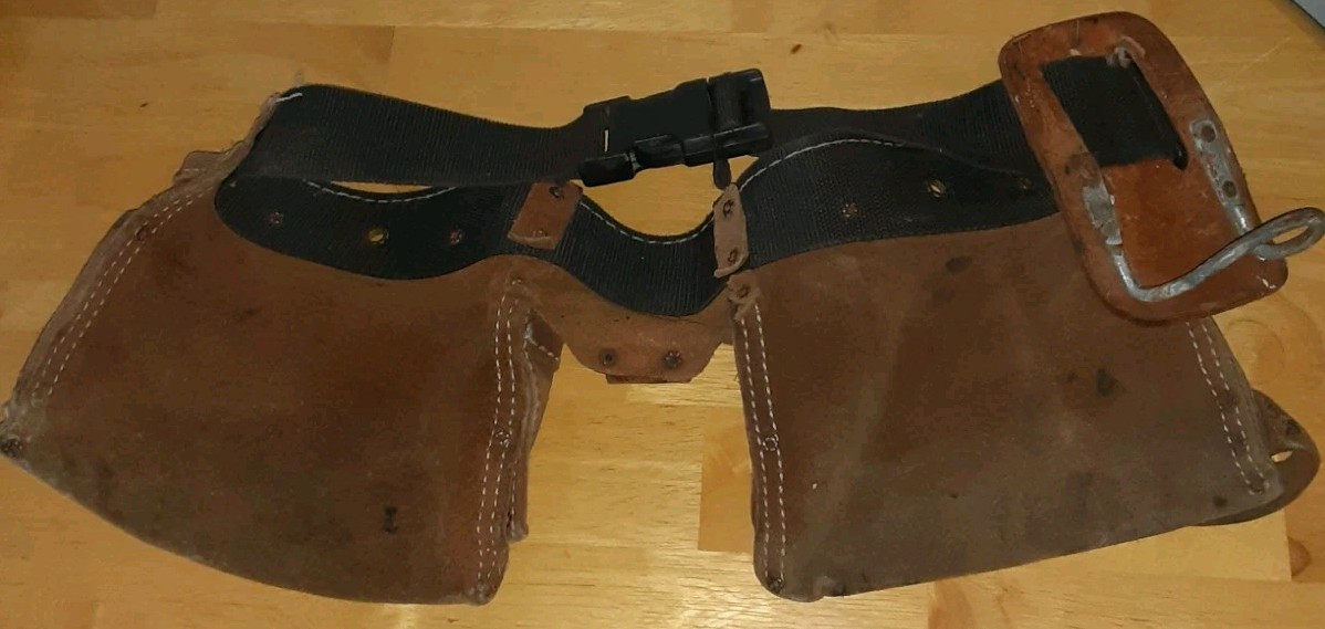 Custom Leather Craft CLC 370X3 Heavy Duty Brown Suede Tool Belt W/Hammer Hook