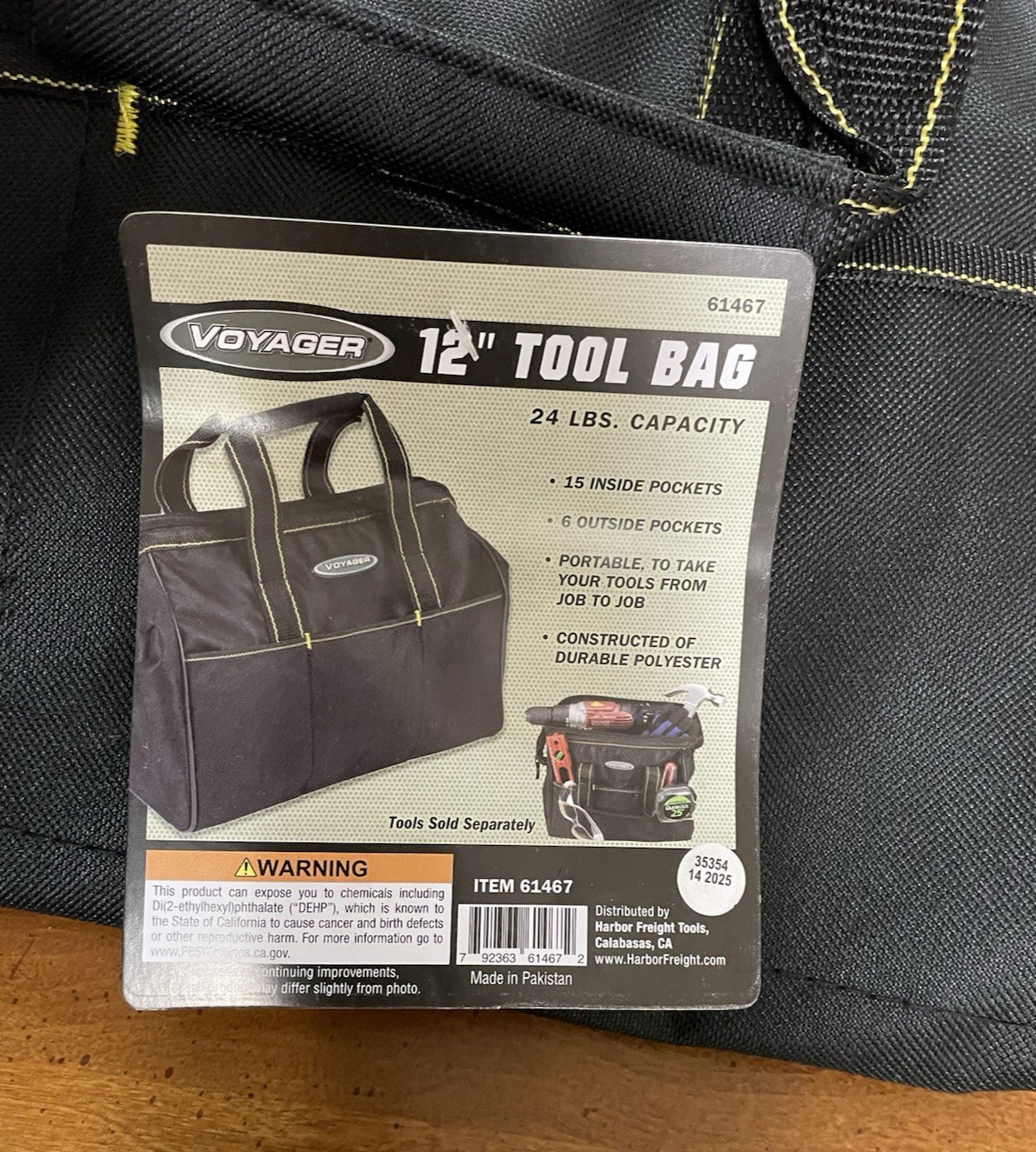 Voyager 12″ Portable Tool Bag with 21 Pockets and 24 lb Capacity – NEW