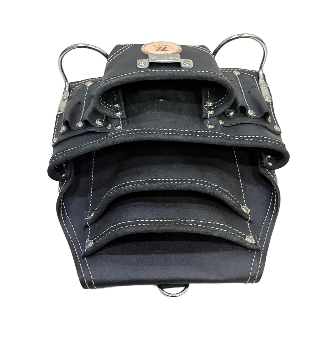 20117 10 Pocket Rigger Heavy Duty Leather Tool Bag Black