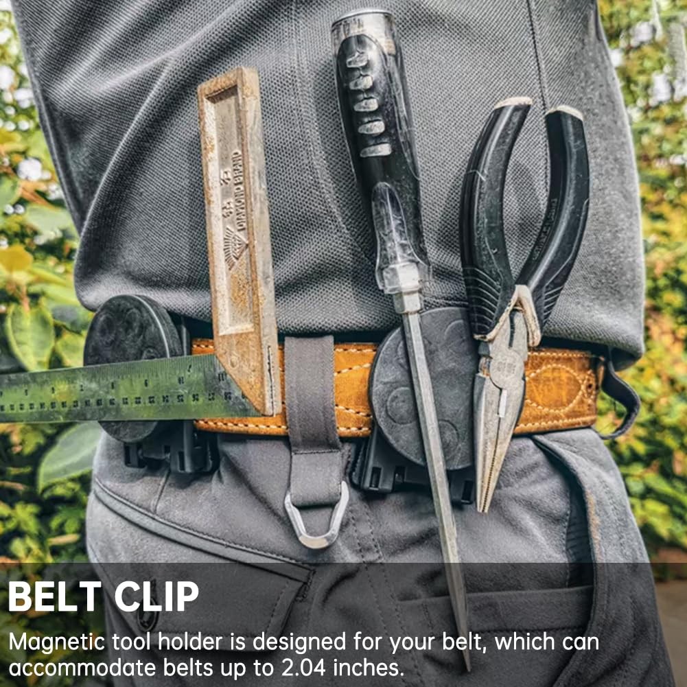 Magnetic Tool Holster Belt Clip Holder Heavy Duty Steel Pouch for Construction