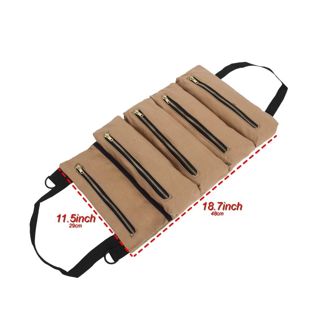 Tool Roll Organizer Foldable Bag for Car Electrician Tools Pliers Wrenches Pouch