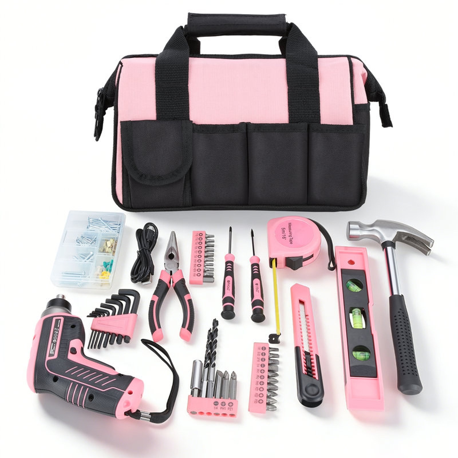 Latitude Run Tool Set with Wide Mouth Storage Bag – Multi-Pocket Organizer