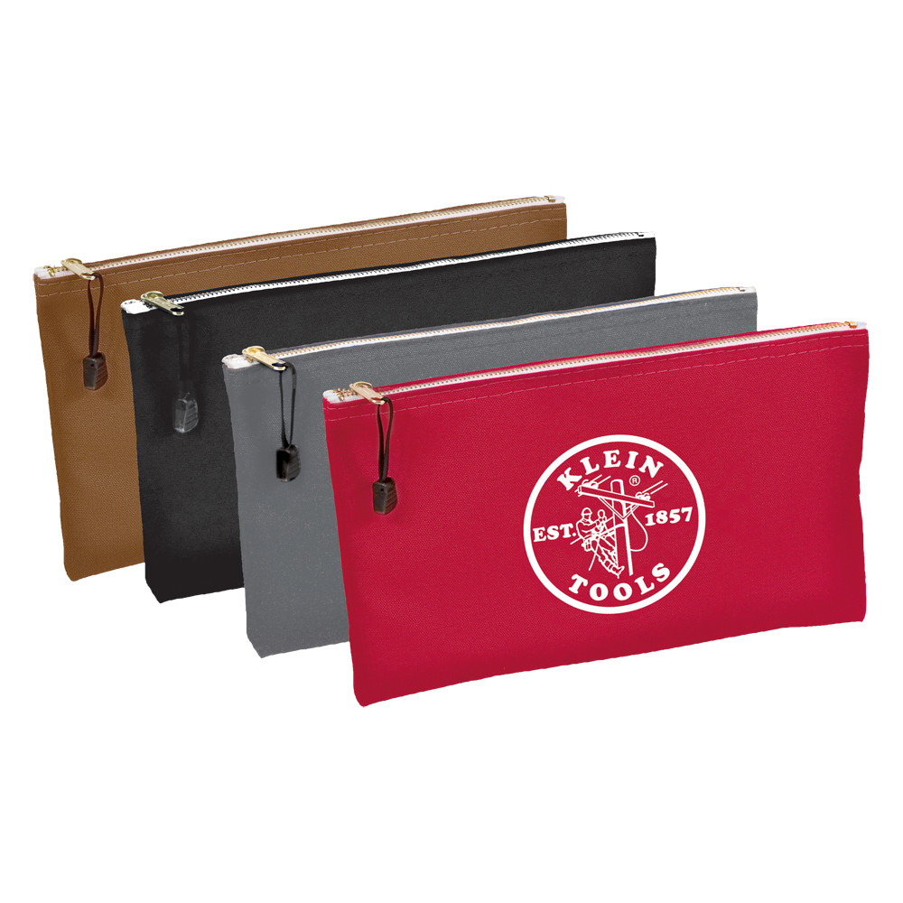 Klein Zipper Bags – Canvas Tool Pouches, 4-Pack (5141)