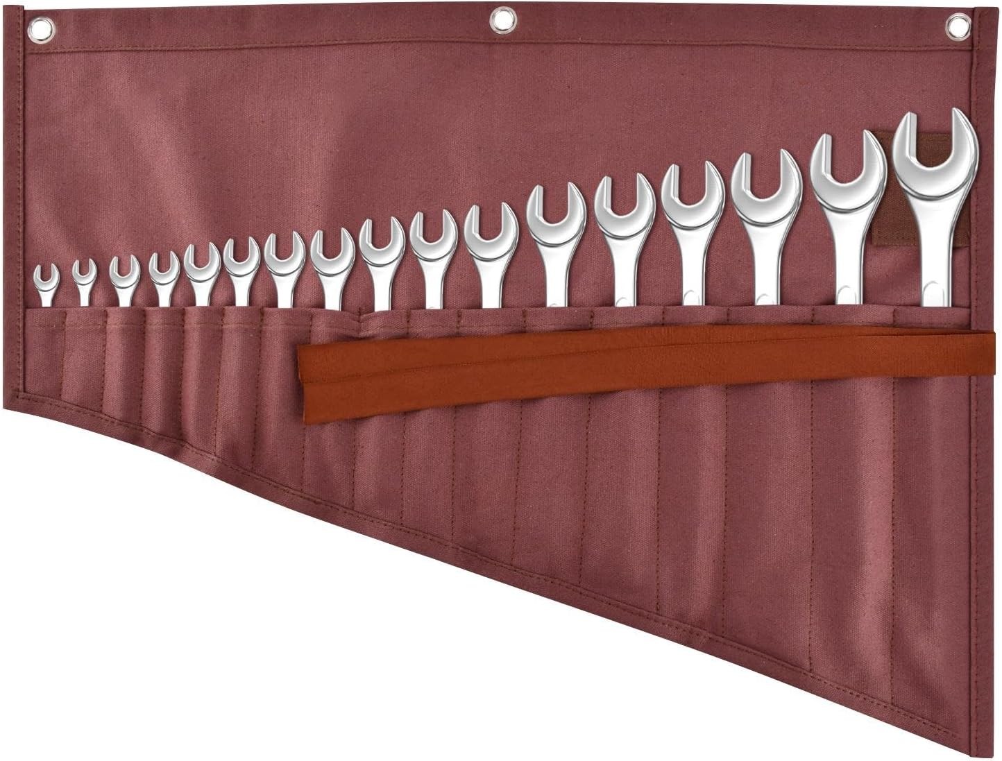 EMVANV 16 Pockets Wrench Roll Organizer, Up Tool Bag, Multi-Purpose…