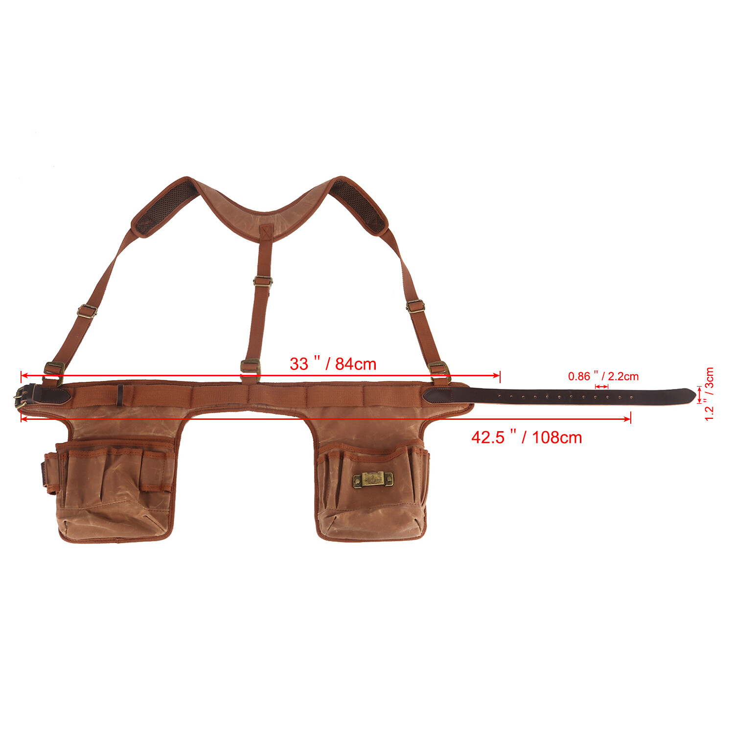 Builder Framer Tool Rig Belt Bag Carpenter Harness Pack Drills Pouch-TOURBON