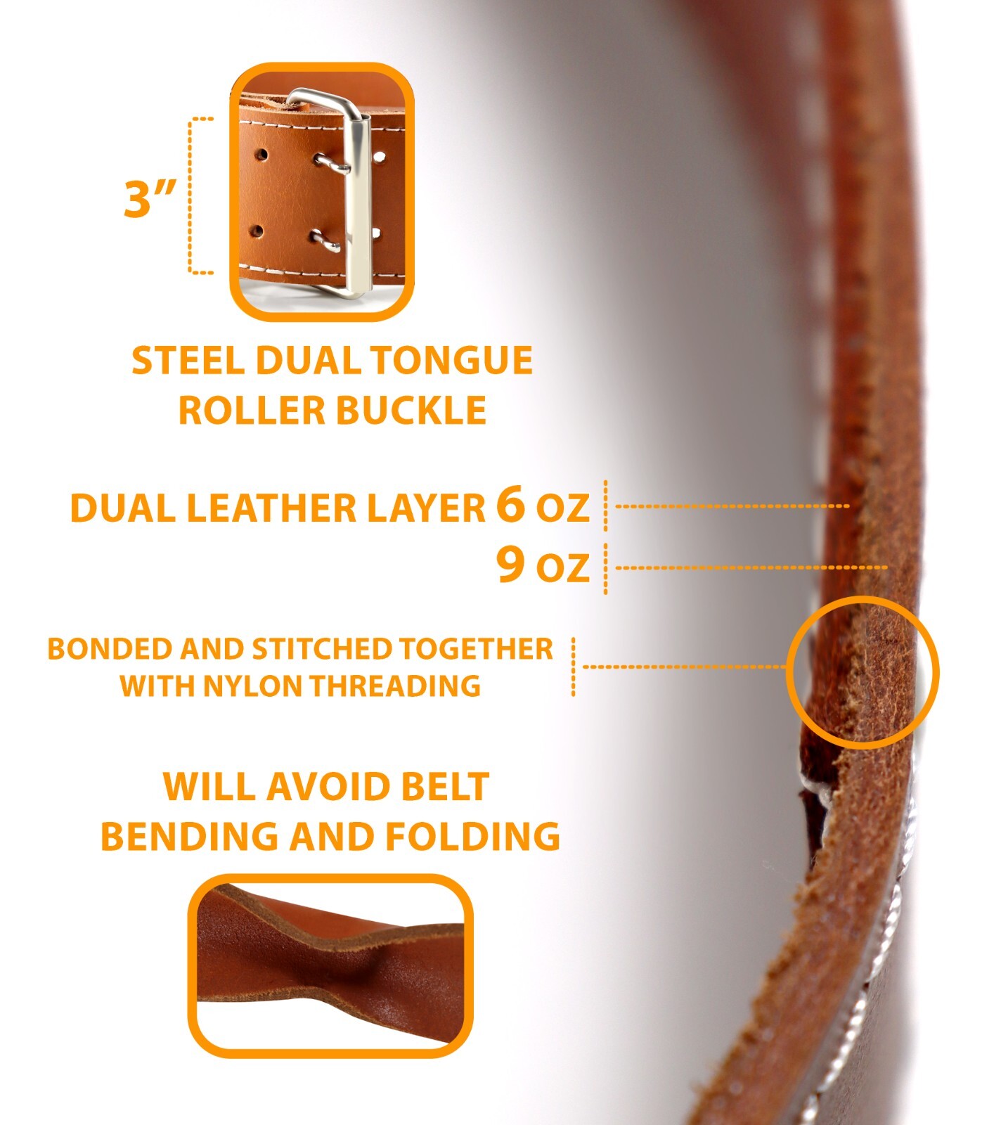Duracuir Carpenter Leather Tool Work Belt 3 inche Occidental Leather Klein