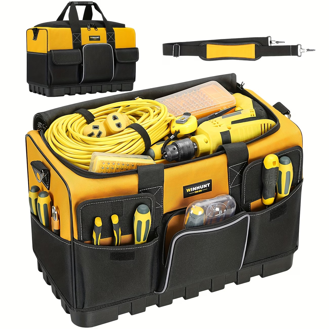 20″ Heavy-Duty Tool Bag, 16-Pocket Portable Empty Toolbox Organizer Storage