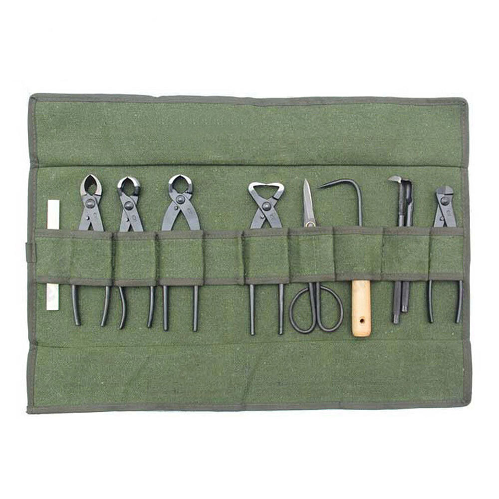 10 Pocket Canvas Spanner Wrench Tool Roll Up storage bag Organizer Pouches Case