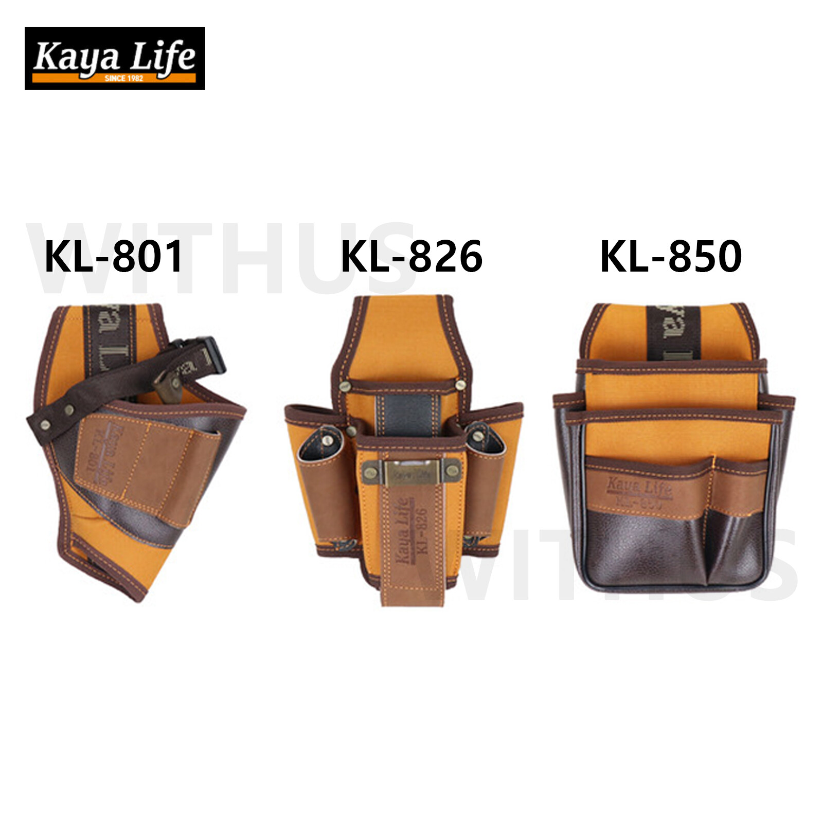 KAYALIFE KL-800 Work Tool Belt Set Suspenders Drill Pouch Holder Made in Korea