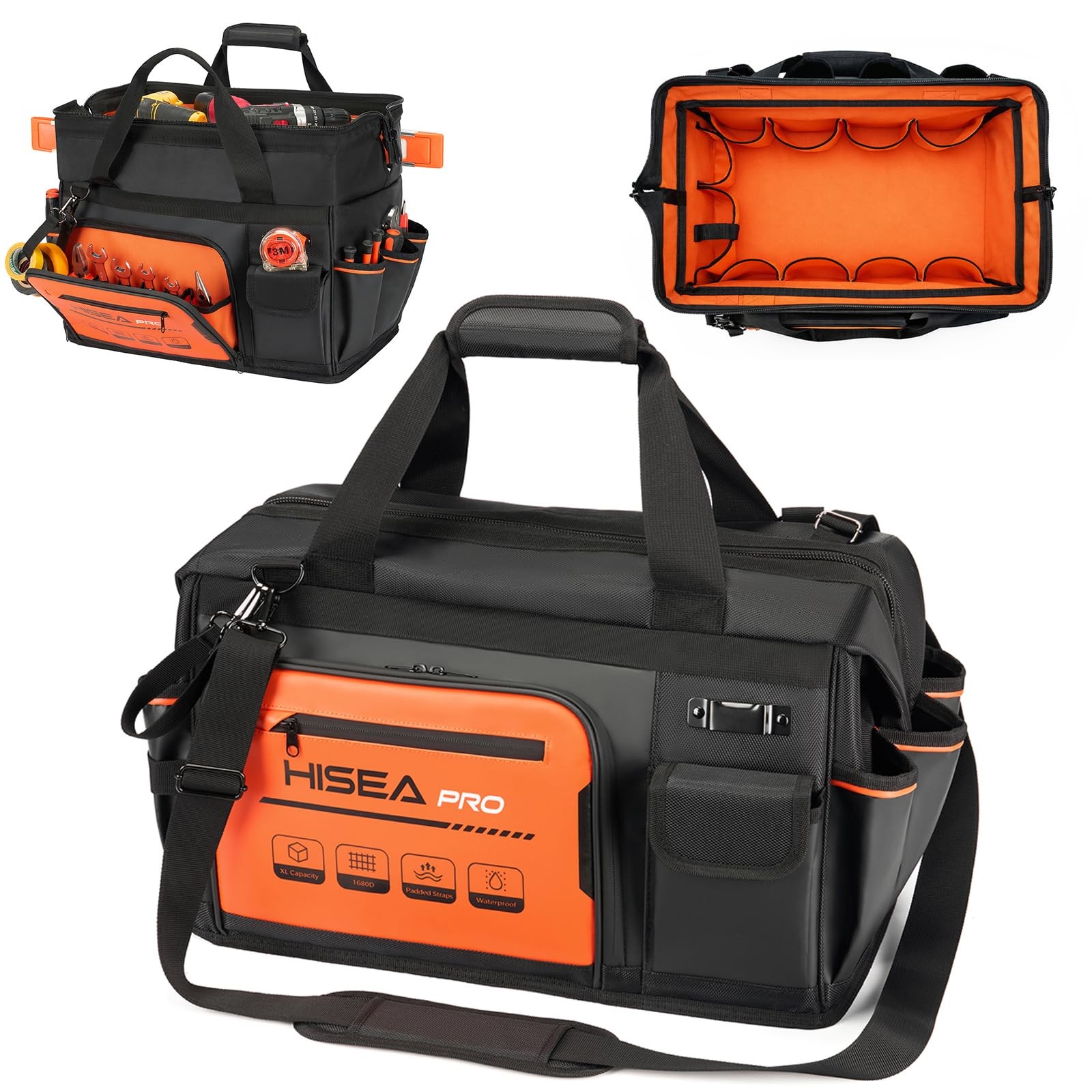 Tool Bag, 18-Inch Tool Tote, 29 Pockets Waterproof Tool Organizer Bag