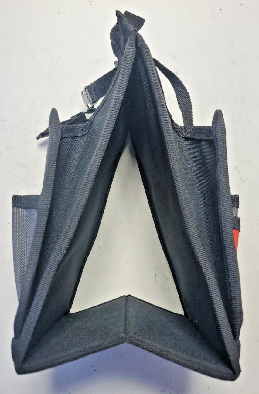 Proto Open Caddy Tote Tool Pouch Bag with 9 Pockets Sets up as Triangle Canvas