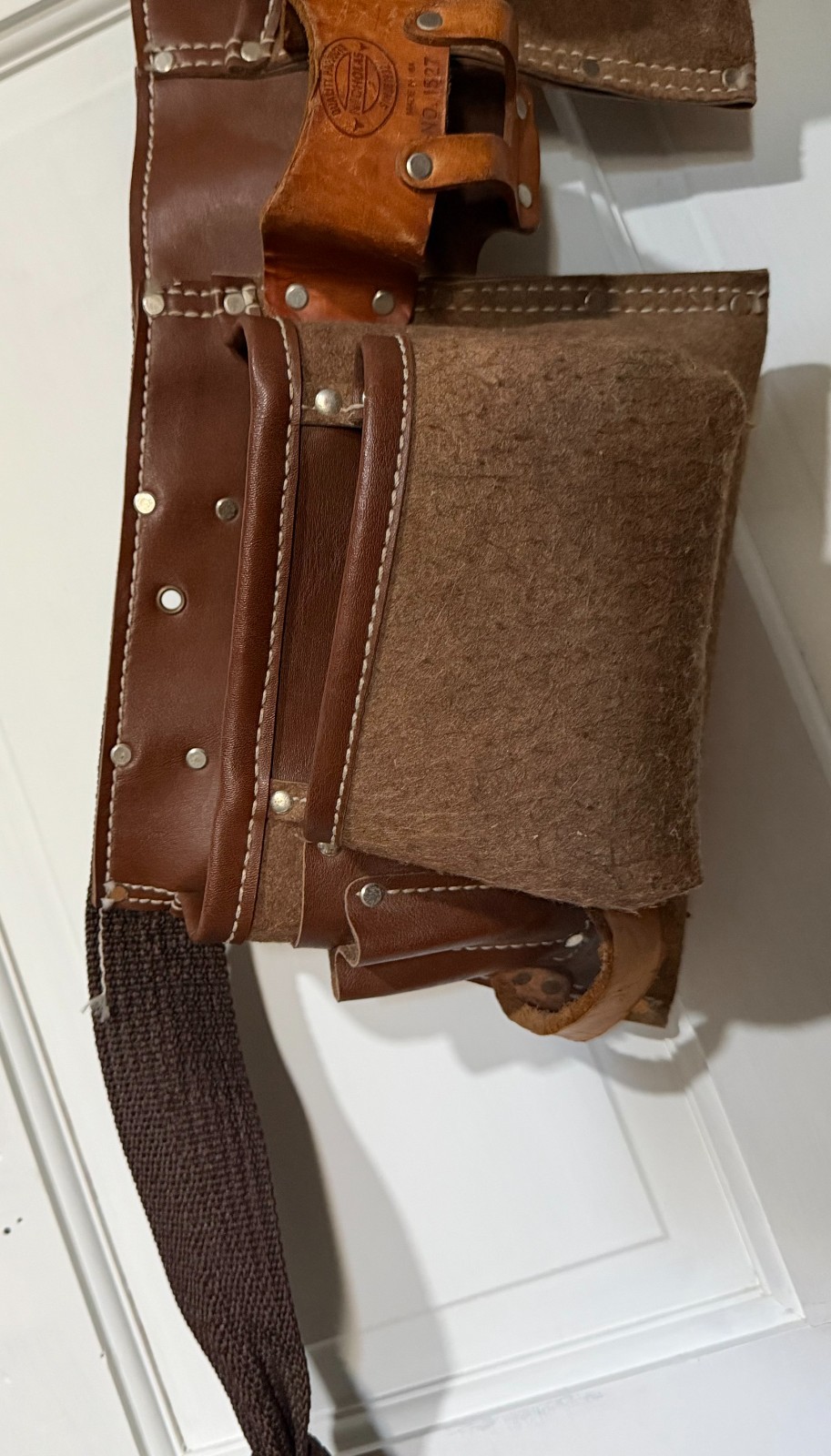 Nicholas Leather Tool Belt USA Made Heavy Duty Carpenter Pouch No 1527