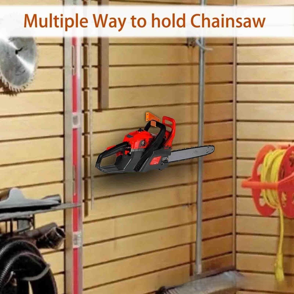 Heavy Duty Wall Mount Chainsaw Rack Storage Organizer for Garden Tools