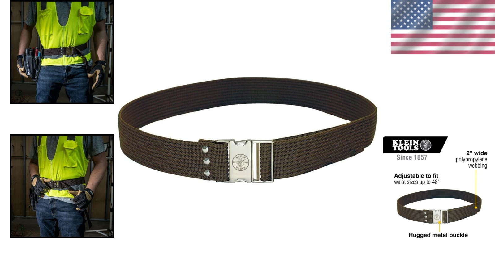 Durable Adjustable Polyester Tool Belt with Rugged Metal Buckle – 48-Inch Fit