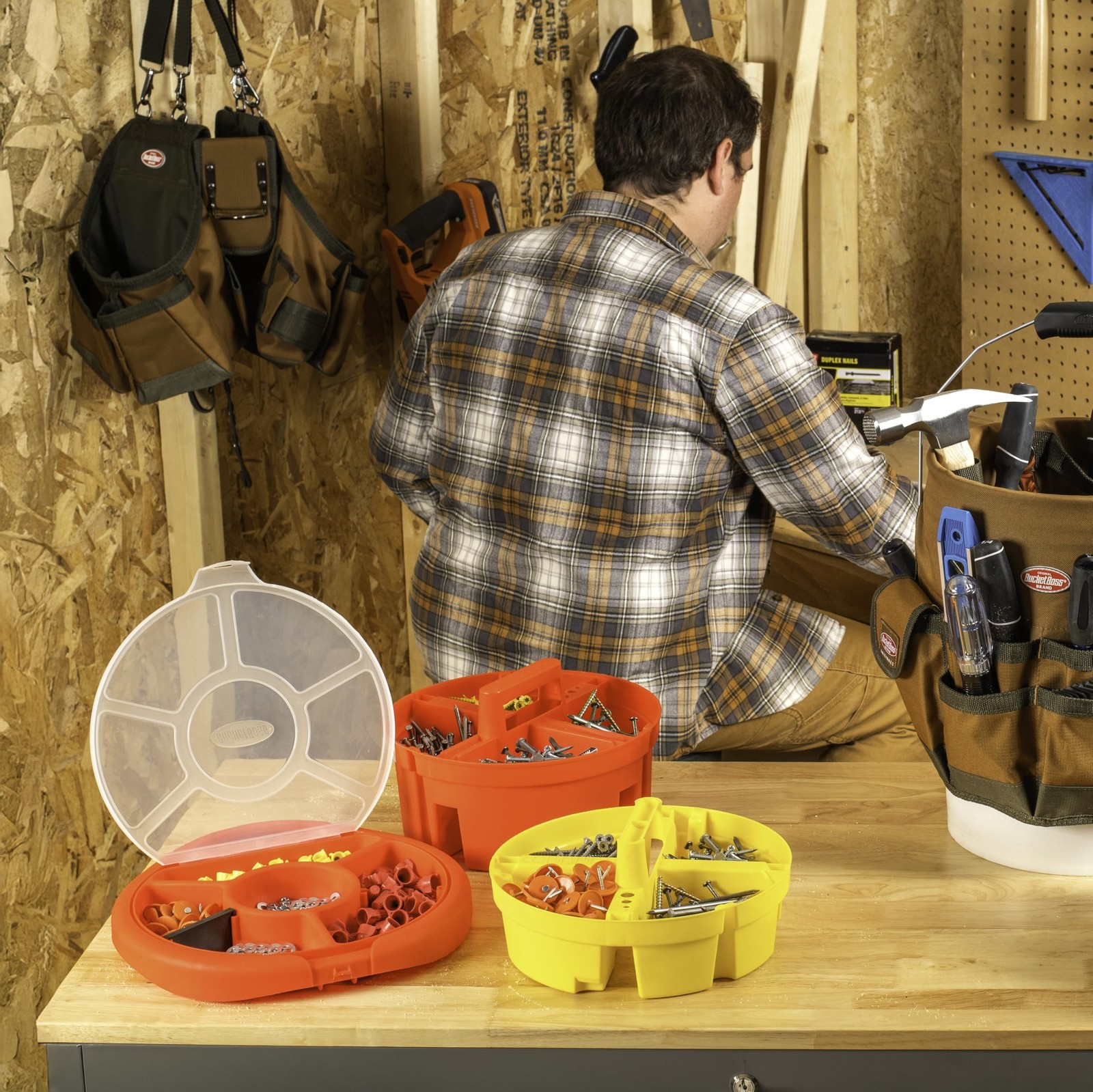 Bucket Boss – Bucket Stacker Small Parts Organizer, Bucket Organization (1505…
