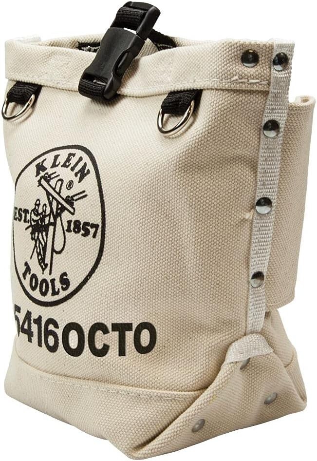 KLEIN TOOLS Multi Purpose Heavy Duty #4 Canvas Tool Bag 5x5x9 5416OCTO Belt Loop