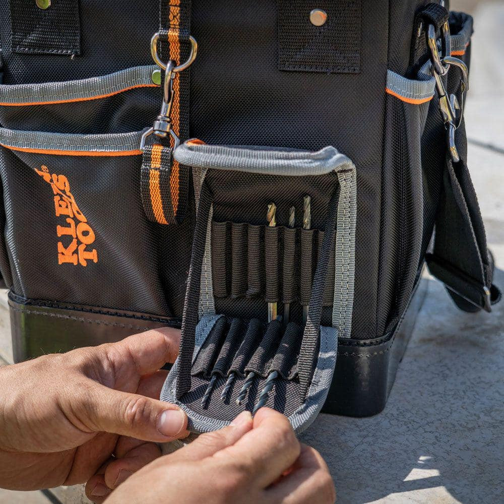 Klein Tools Tool Bag Tradesman Pro Tool Tote 40 Pockets10 Inch Large Zipper