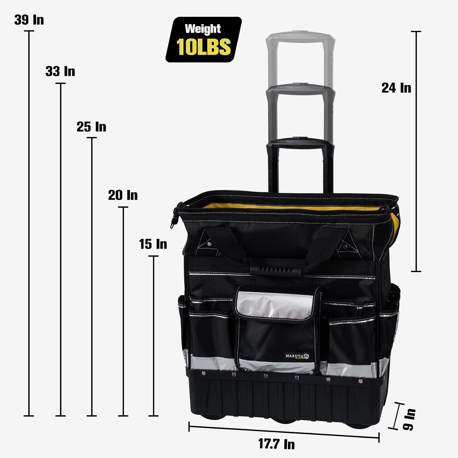 Durable 18” Tool Bag with Large Wheels – Waterproof for Ultimate Protection
