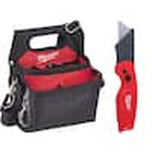 Milwaukee 15-Pocket Electricians Tool Holder & Utility Knife Kit