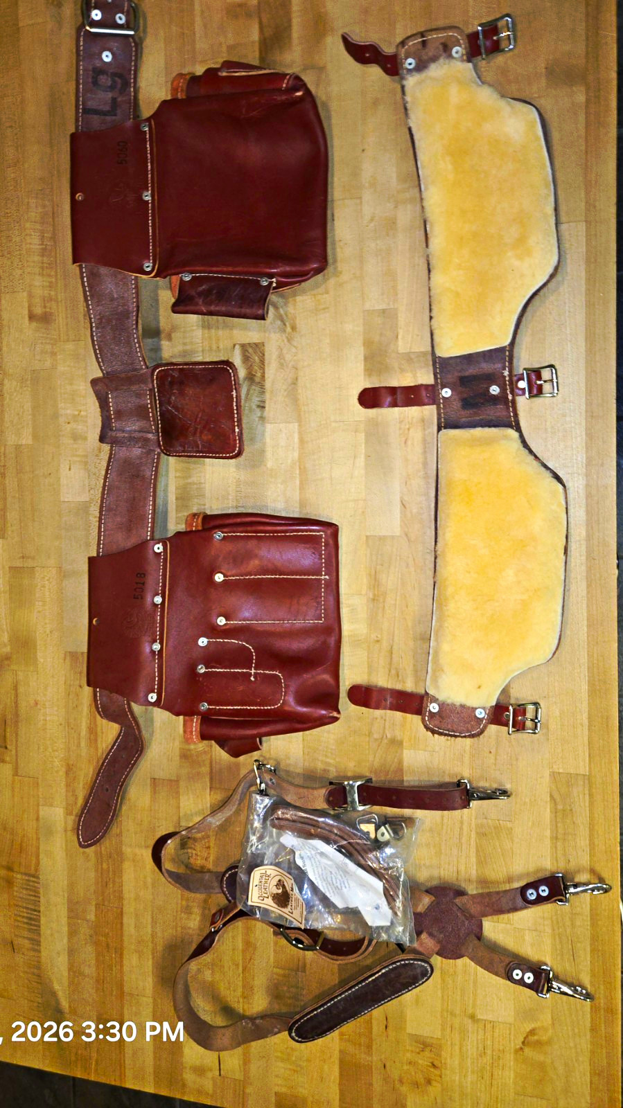 Occidental Leather 5080 Padded Leather Tool Belt Suspender Set Large