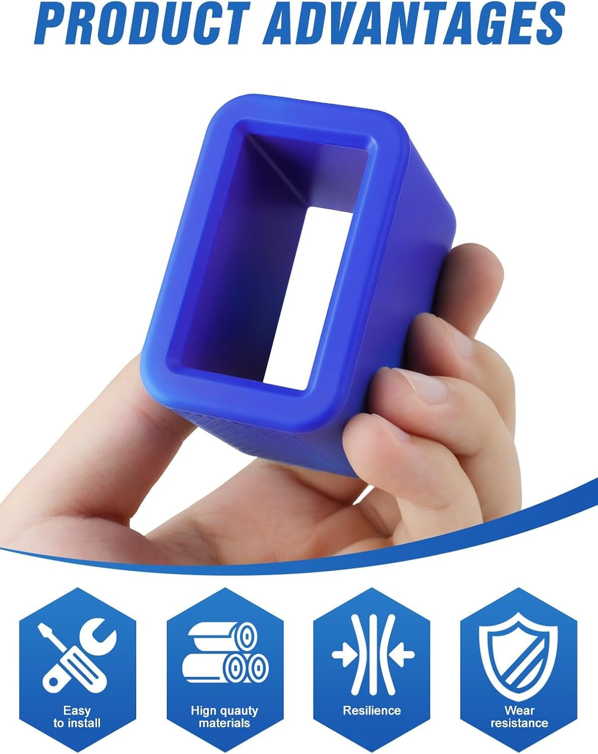 2 PCS Seat Belt Buckle Holder, Silicone Seatbelt Booster to Makes Blue