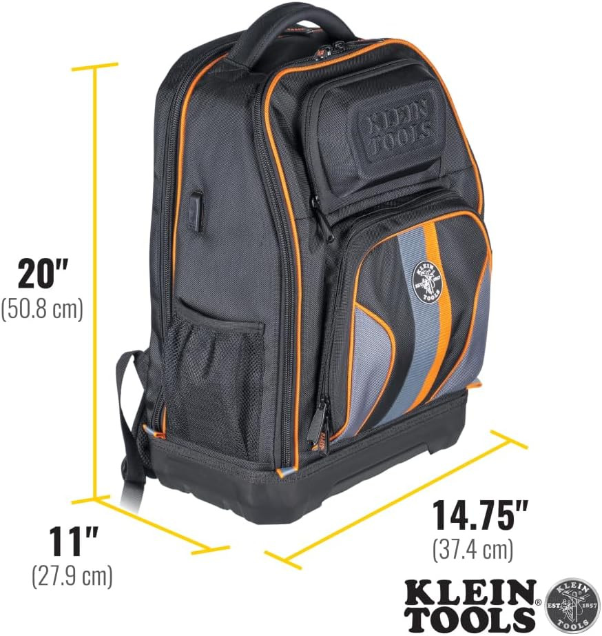 62805BPTECH 28-Pocket Laptop Backpack Tool Bag, Tradesman Pro Extra-Large Tech T