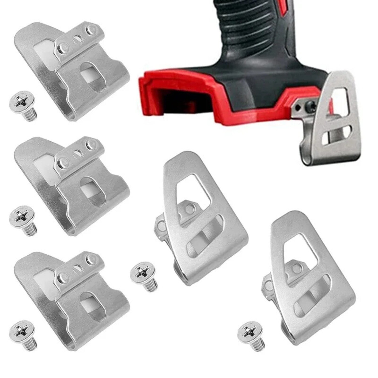 5PK Power Tool Belt Clip Hook for Milwaukee Cordless Drill Holder with Screw