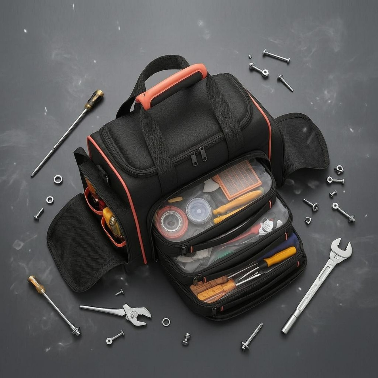 Electrician Tool Bag Multiple Pockets for Work Location, Electricians