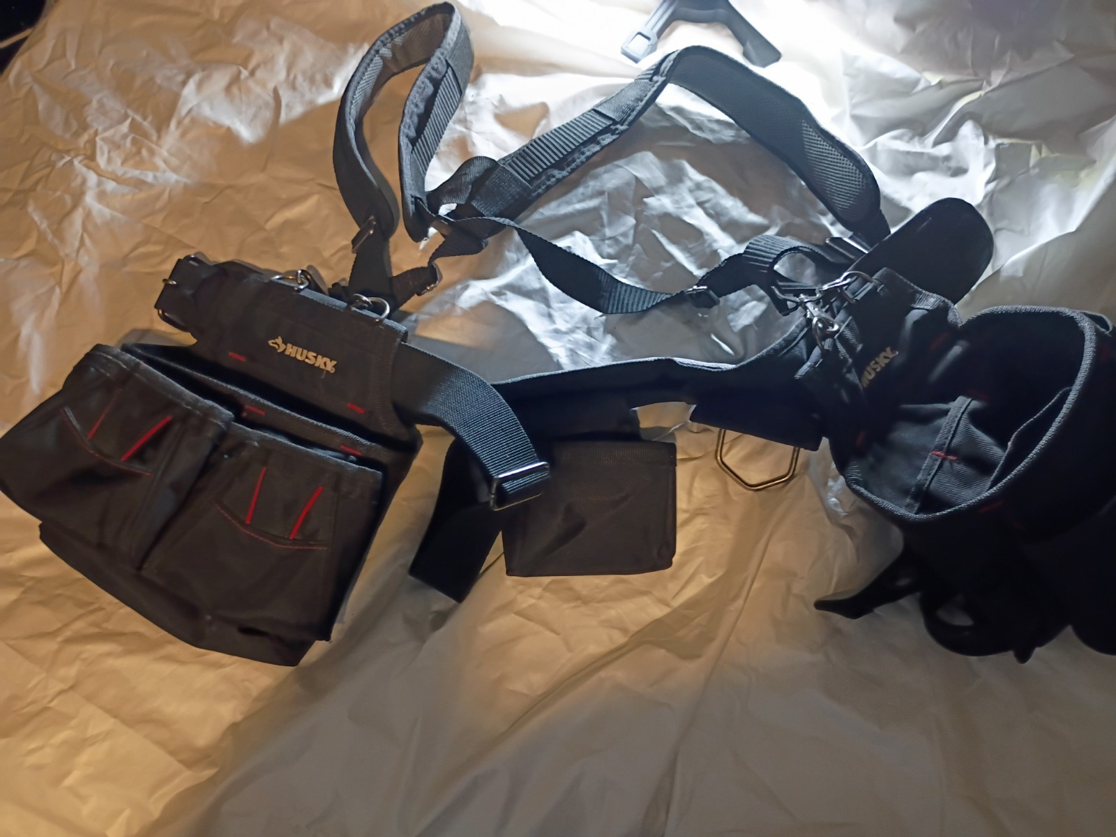 Husky Electrician Tool Belt Pouch Set Adjustable Work Belt Carpenter Rig
