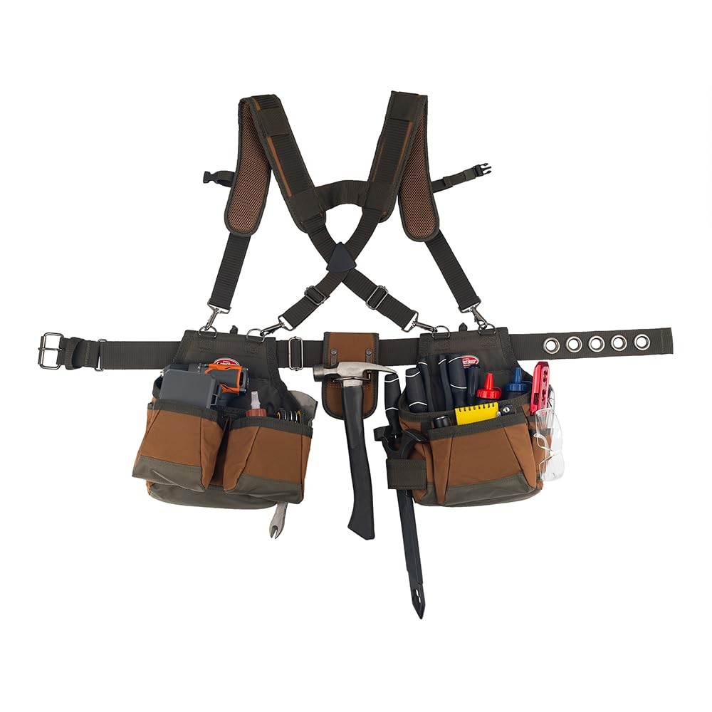 Airlift Tool Belt With Suspenders Tool Belts Original Series 50100 With 12 Poc