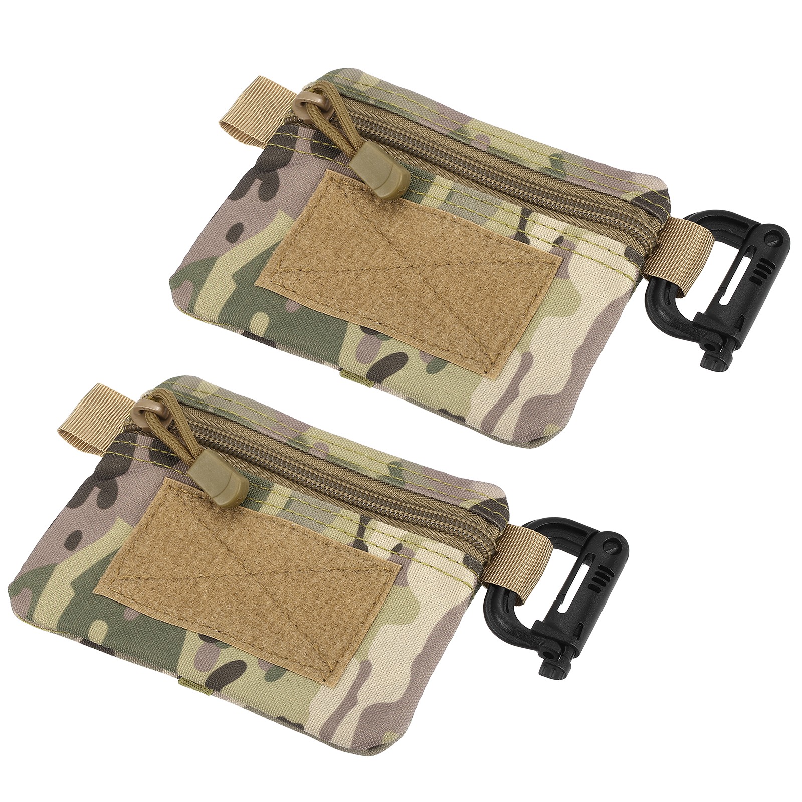 Small Admin Pouch, Nylon Zipper Pouch 5.3″x4.1″ & Camouflage Color & 2Pcs