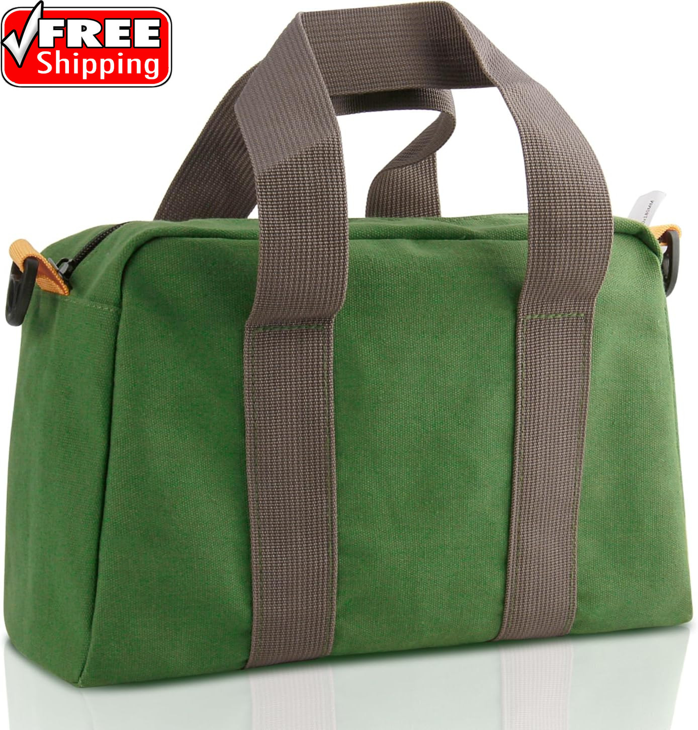 12 Inch Small Tool Bag, Canvas Tool Storage Bag, Large Capacity Multipurpose Zip