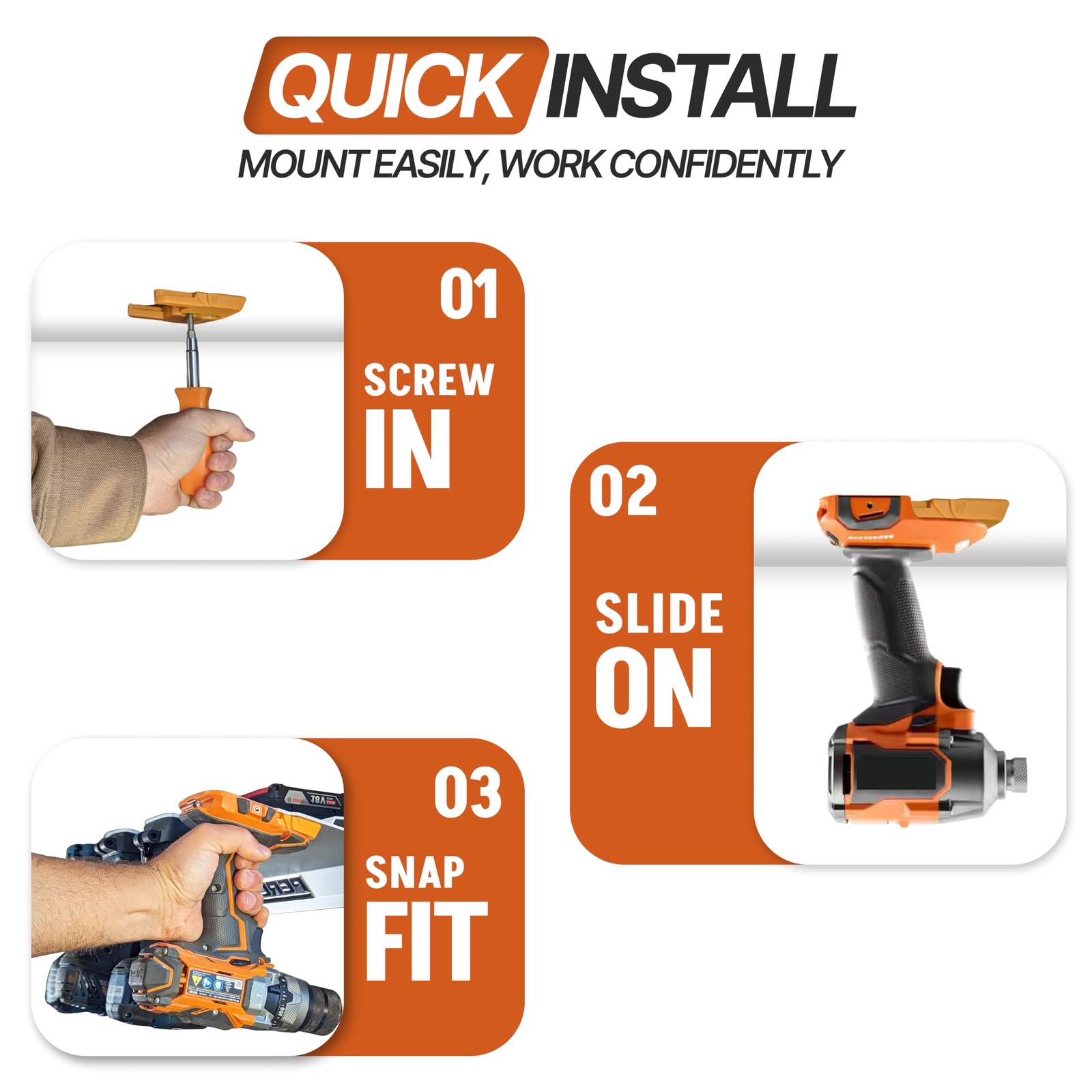 Tools Cordless Tool Organizers (Pack of 3) – 18-20v Ridgid Tools Compatiabili…