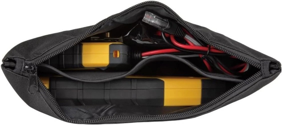 Compact Black Tool Bag: Padded Zipper Pouch for Tone & Probe Kits – 11.2×5.9in