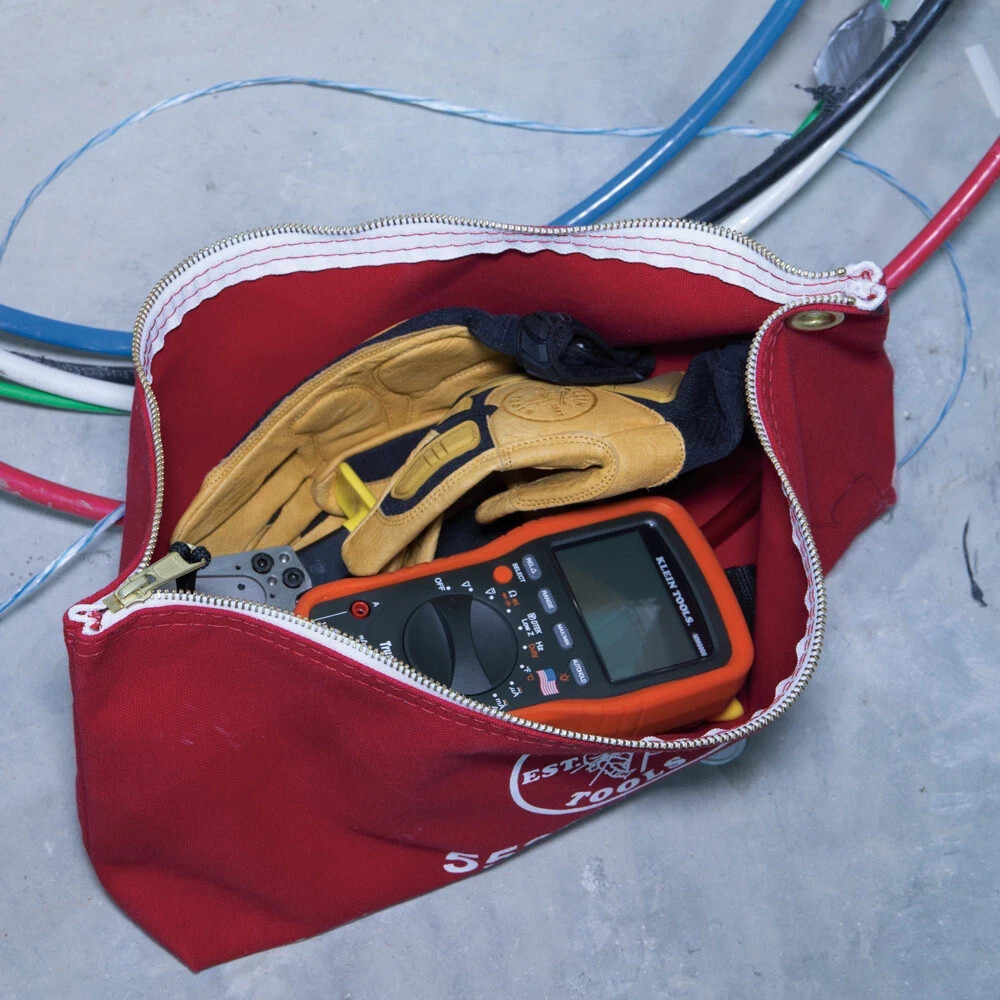 Klein Tools 5539LRED Canvas Bag with Zipper, Large RedView Sold History