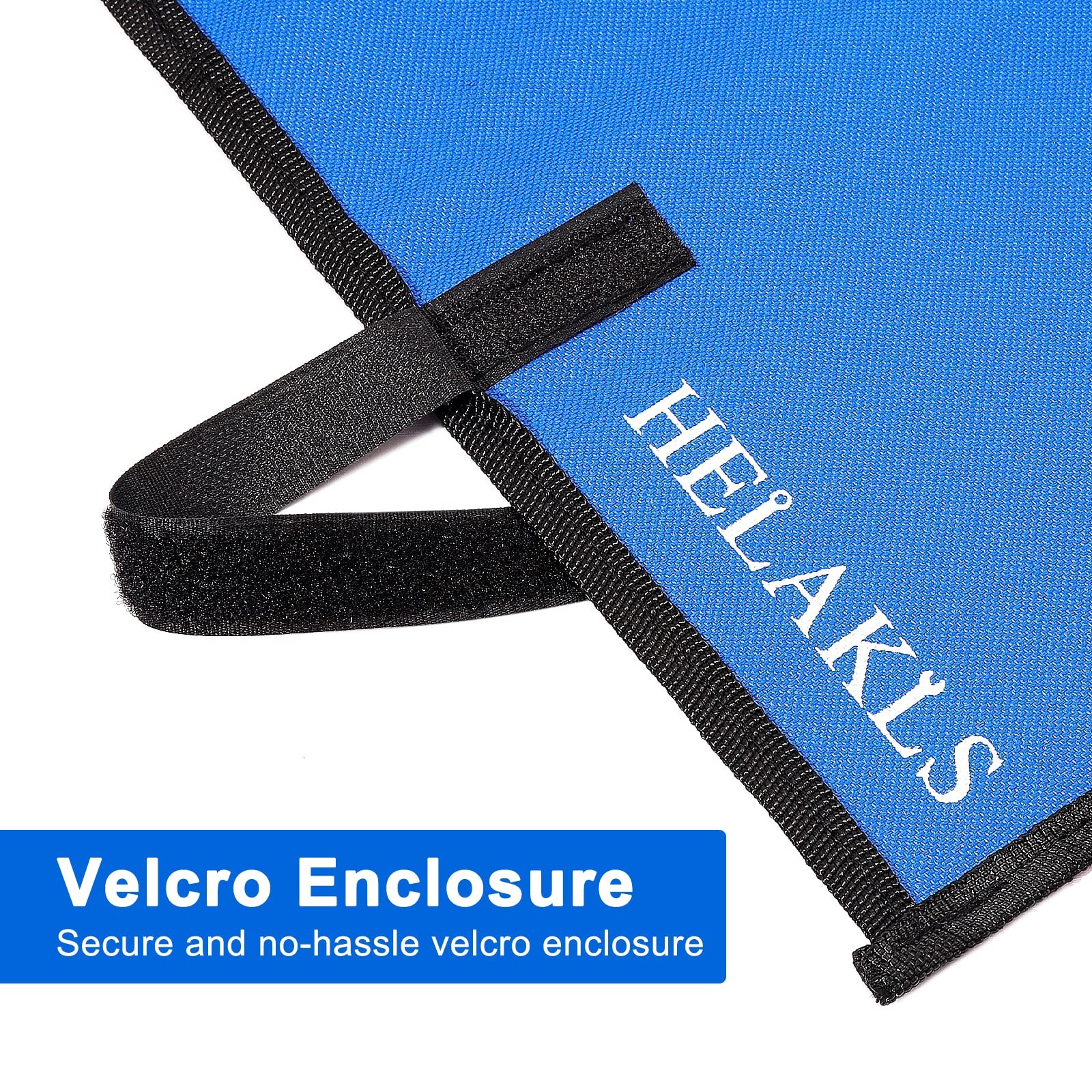 HELAKLS 20 Pockets Metric & SAE Wrench Tool Roll Up Pouch Utility Heavy blue