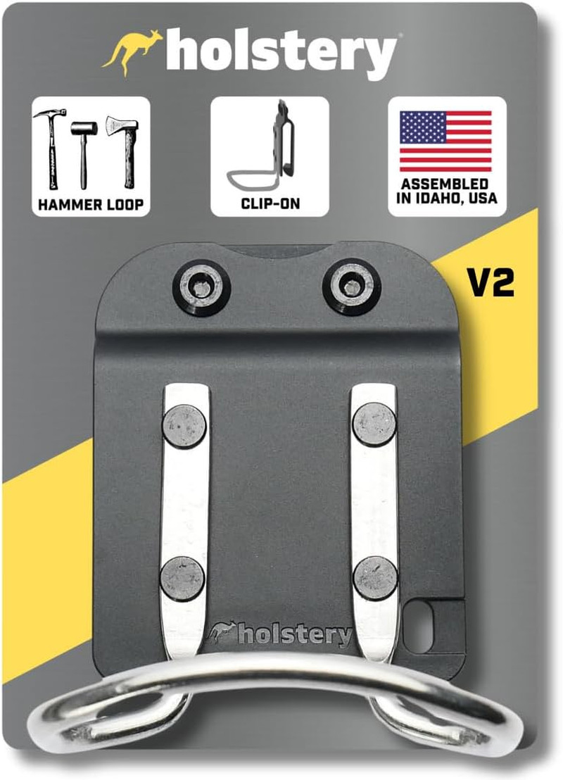 Hammermaster | Hammer Holder Loop – Clip-On Tool Belt Holster Holds Hammers, Hat