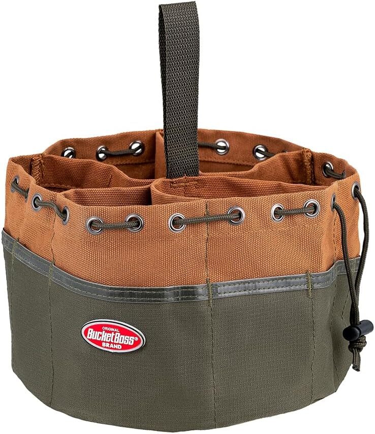 Bucket Boss Parachute Bag Small Parts in Brown, 25001 1 Pack, Brown