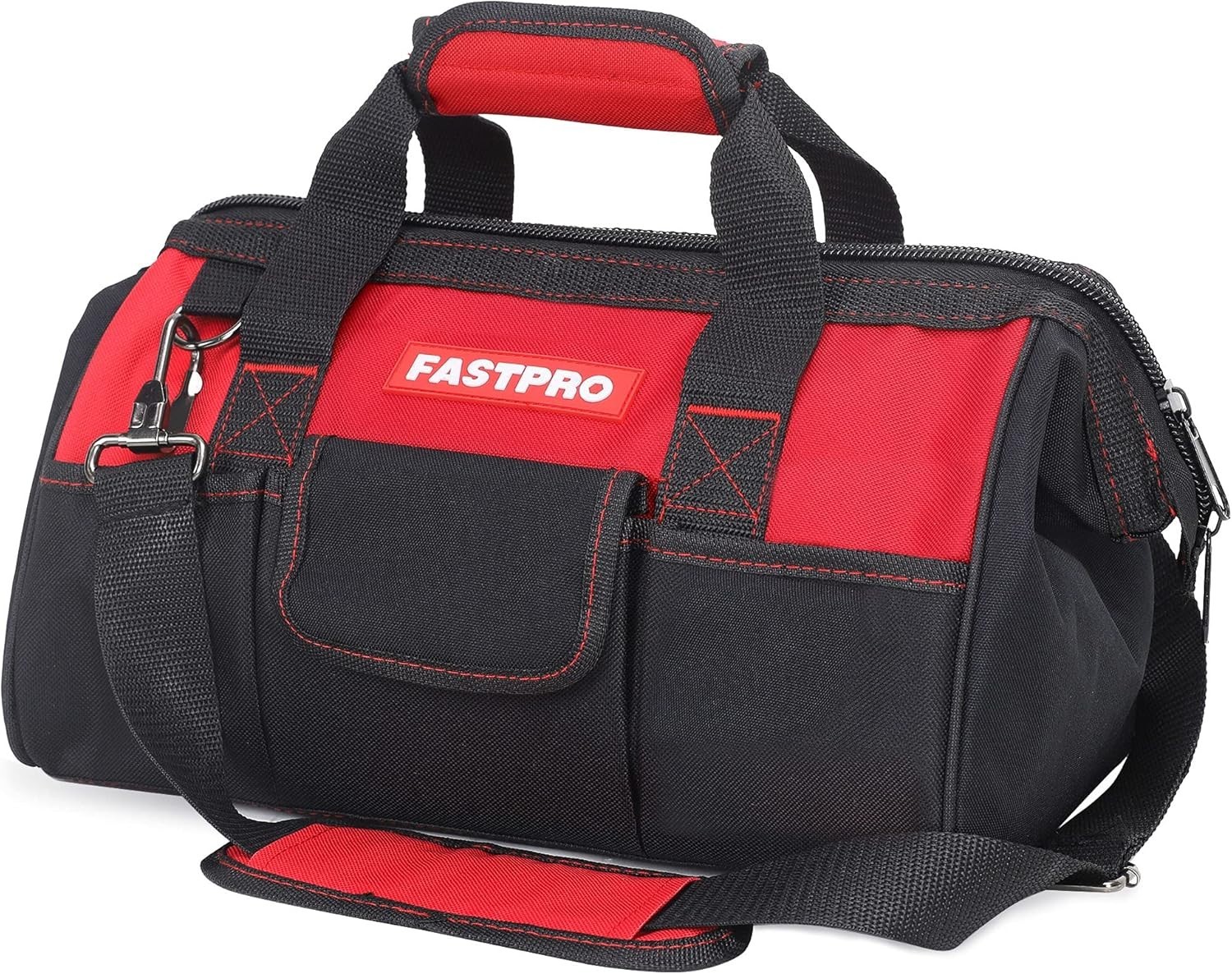 Utility Bag Zip Top Wide Open Access Robust Rubber Base Shoulder Carry