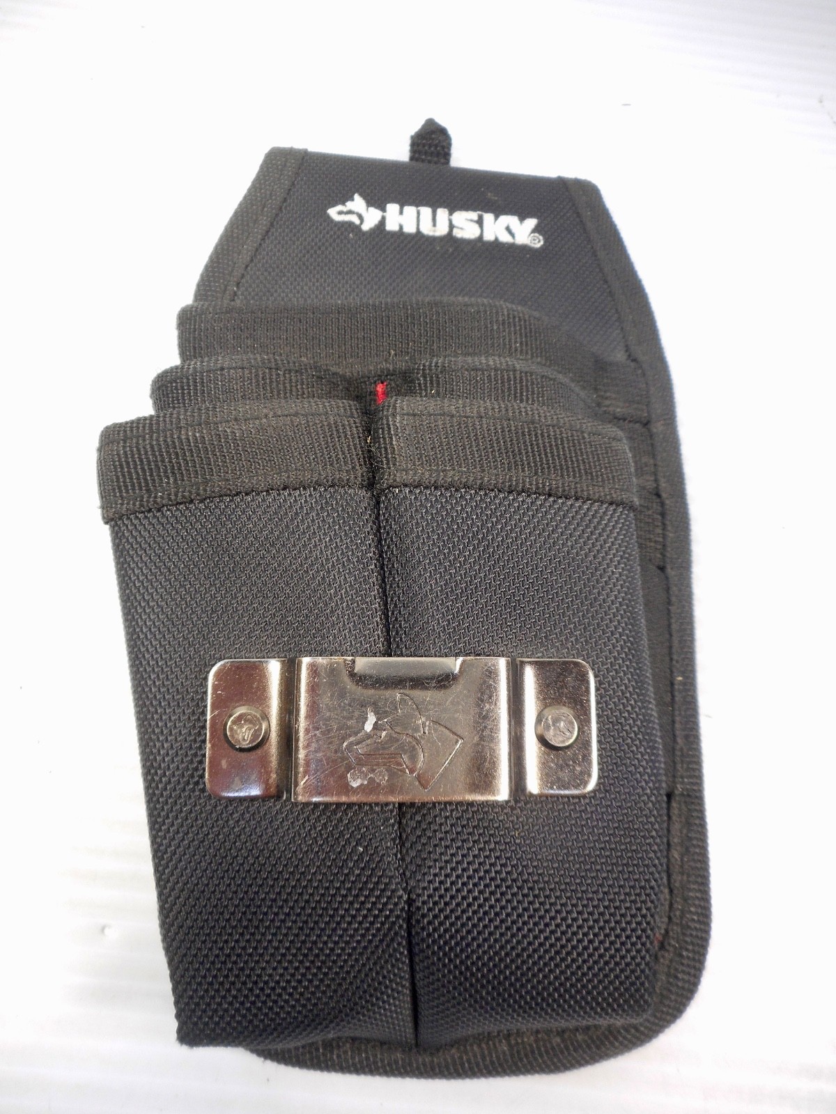Husky Tool Belt Pouch Five Pocket Heavy Duty Black Utility Knife Holder