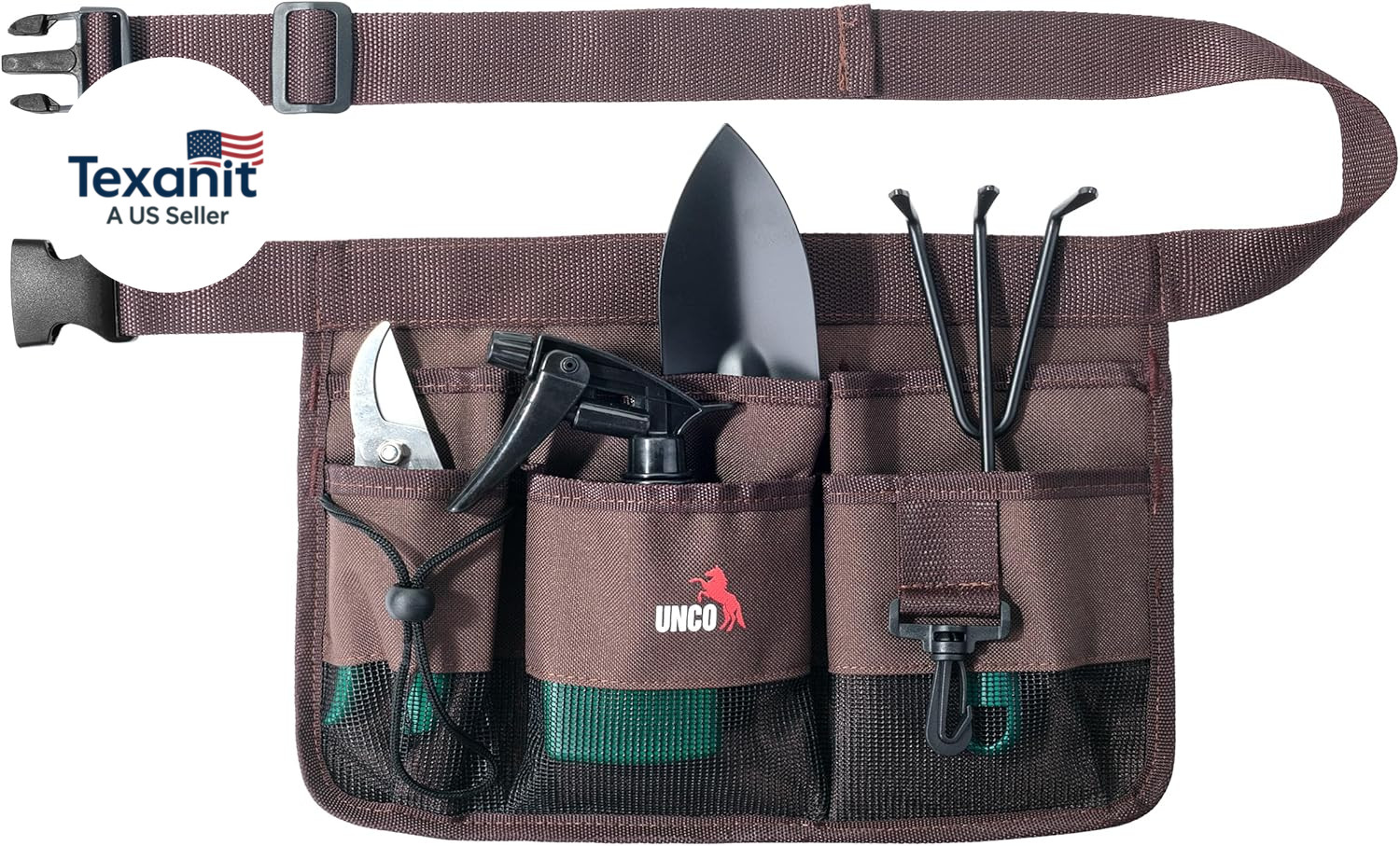 – Gardening Belt, Garden Tool Belts for Men, Waist Apron with Pockets, Construct