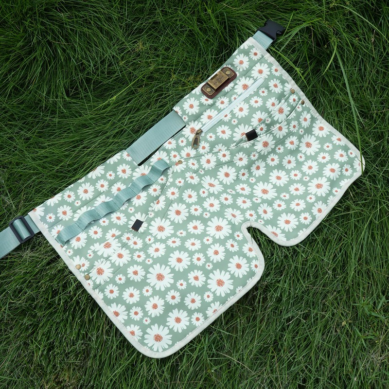 Tourbon Nylon Half Apron Florist Garden Tools Organizer for Household Gardening