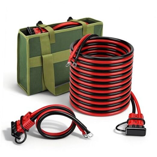 175A 24FT (22FT+2FT) 2AWG Flame Retardant Heavy Duty RED 175A 22FT+2FT 2AWG