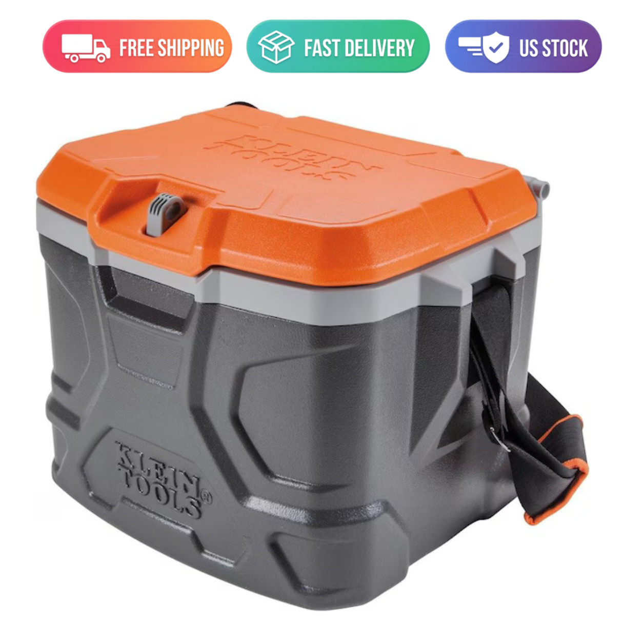 Klein Tools Tradesman Pro Tough Box Cooler 17 Qt Hard Chest with Strap