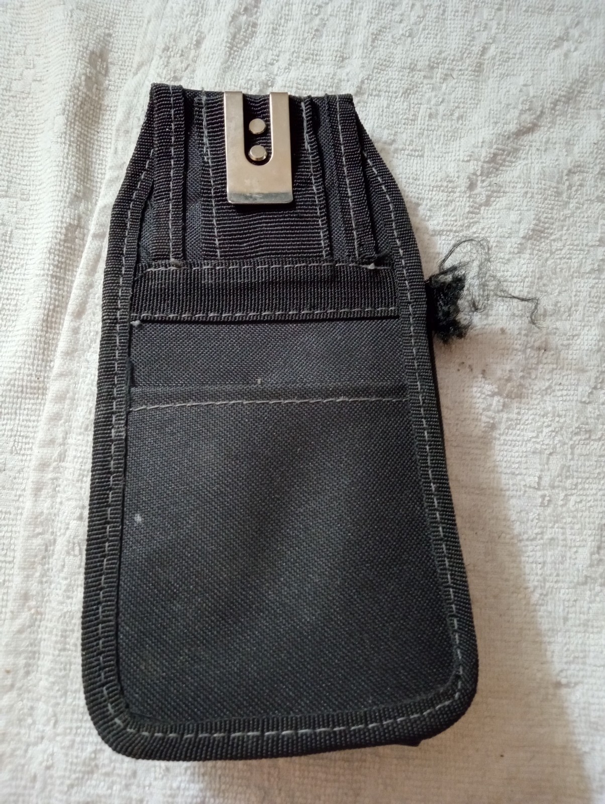 WESTWARD Tool Belt Pouch Nylon Holder Black Blue with Metal Clip *read