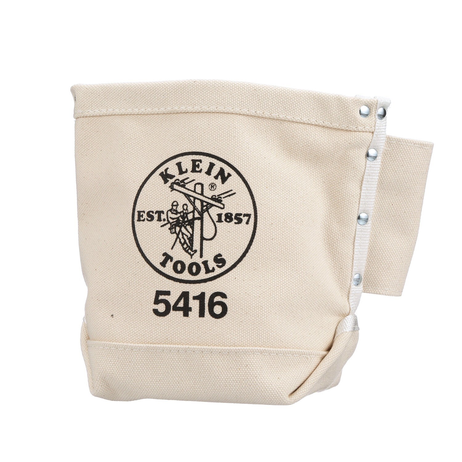 Klein Tools 5416 Tool Bag, Bull-Pin and Bolt Pouch, Belt Strap Connect, 5x10x9in