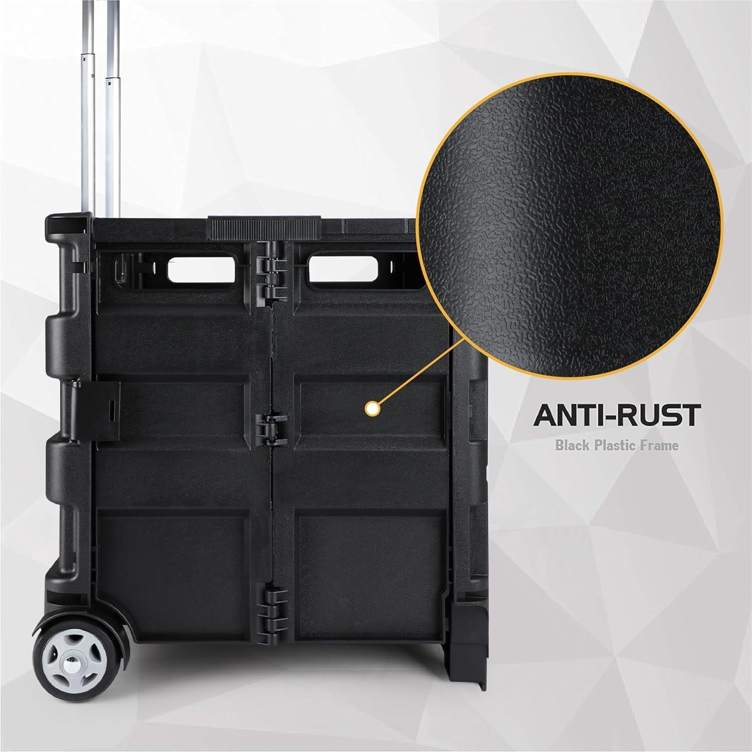 Portable Tools Carrier with Telescopic Handle Black 80 Pound Load Capacity
